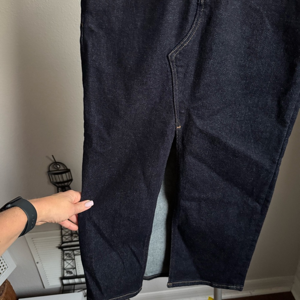 NWT Good American Stretch Denim Midi Skirt Sz 2/26 - Picture 10 of 13